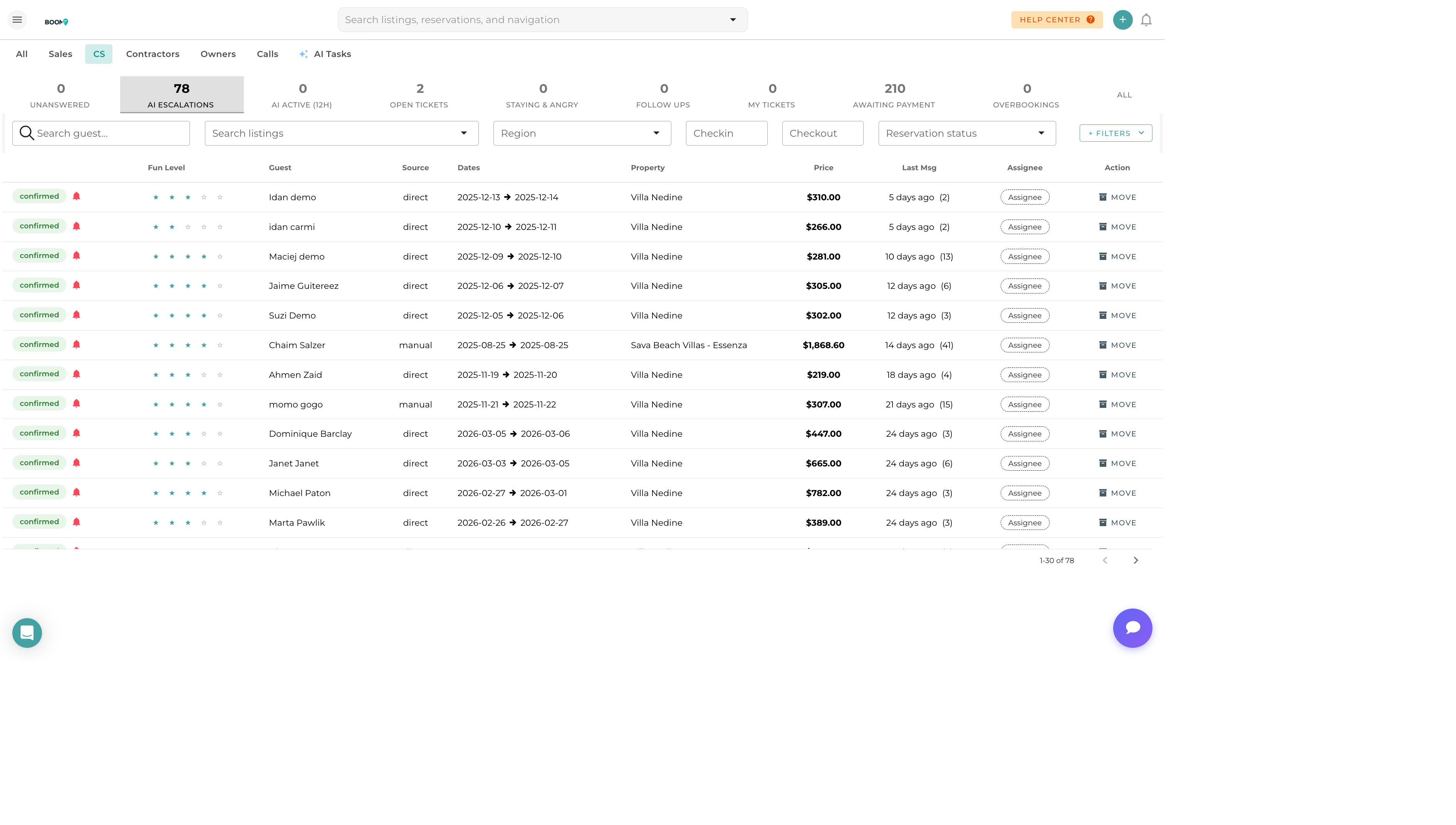 AI Suggested Responses in Boom PMS