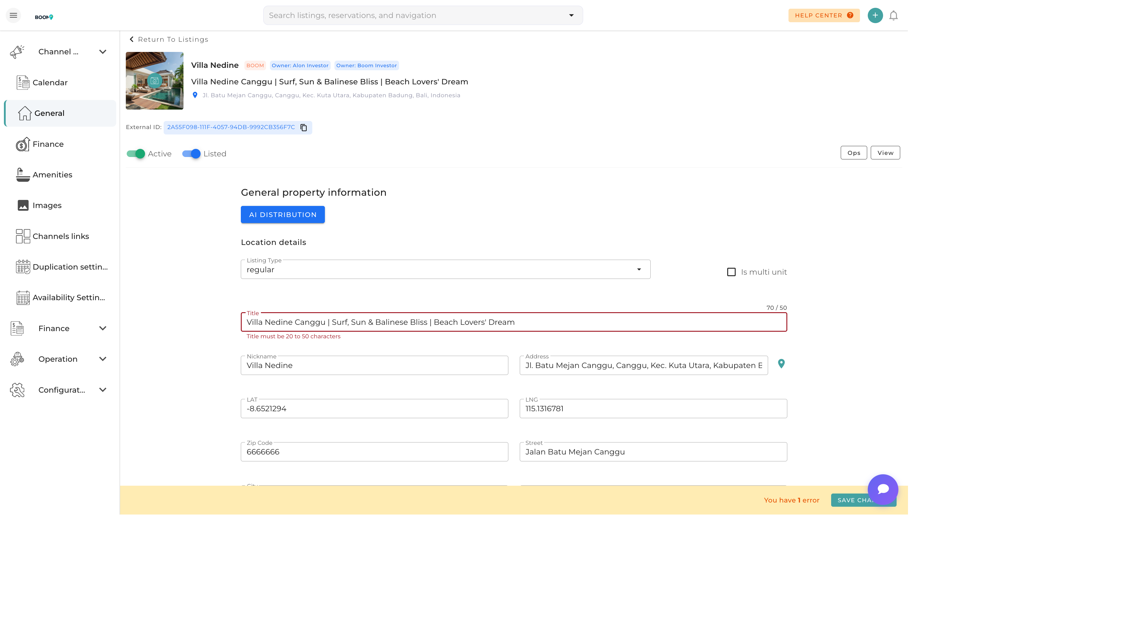 Property Details Editor