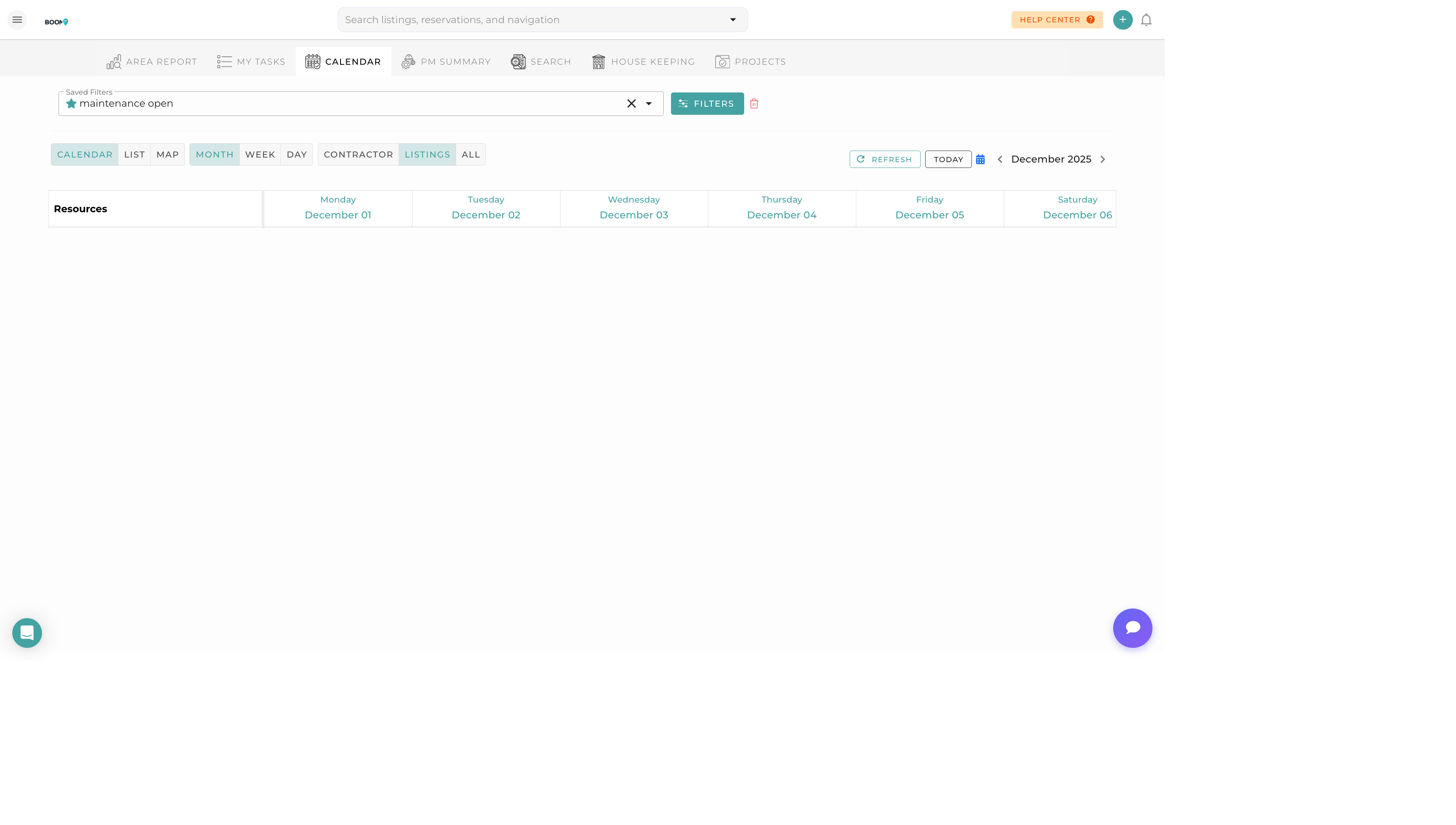 Task Calendar Month View